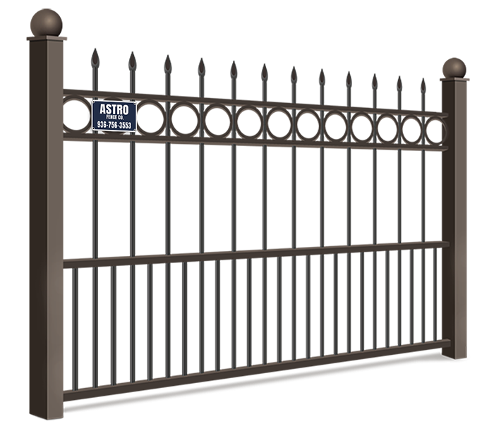 Ornamental iron fencing features popular with Montgomery County TX homeowners